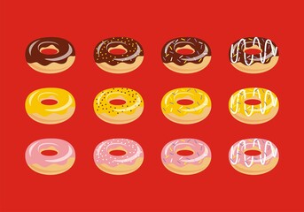 tantalizing donut icon with various toppings