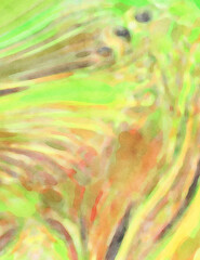 Fototapeta na wymiar Handmade surreal abstract pattern watercolor. Modern artistic painting. 2d illustration. Texture backdrop painting mix. Creative wall art. Contemporary art