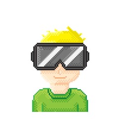 VR glasses, goggles virtual reality 360 icons. VR pixel art.  Wearer VR. Vector illustration.