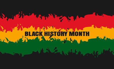 Black History Month. African American History. Celebrated annual. In February in United States and Canada. In October in Great Britain. Poster, card, banner, background. Vector illustration