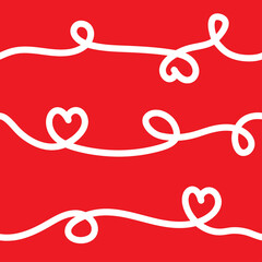 Romantic doodle heart seamless pattern valentines wrapping paper