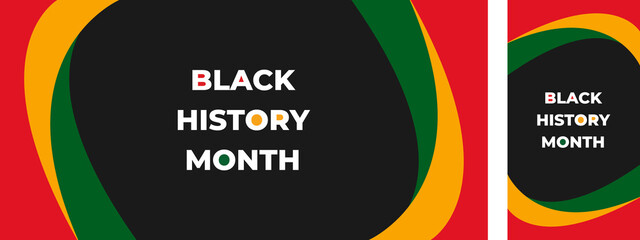 Black History Month. African American History. Celebrated annual. In February in United States and Canada. In October in Great Britain. Poster, card, banner, background. Vector illustration