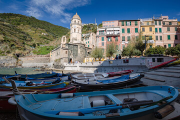 Vernazza village in Cinque Terre on the Italian Riviera