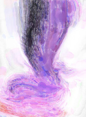 Modern brush strokes painting. Watercolor abstract painting with pastel colors. Soft color painted illustration of calming composition for poster, wall art, banner, card, book cover or packaging.