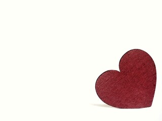 red heart on white background