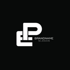 the letters EP. Monogram logo vector minimal design