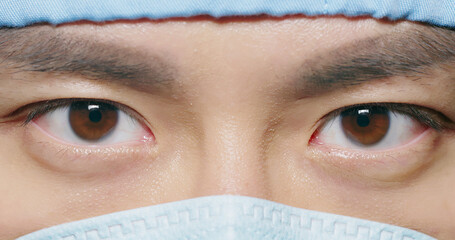 close up of male eye
