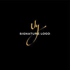 Fototapeta na wymiar UY u y Initial handwriting creative fashion elegant design logo Sign Symbol template vector icon