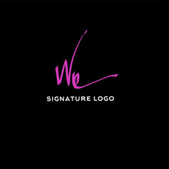 WE w e Initial handwriting creative fashion elegant design logo Sign Symbol template vector icon