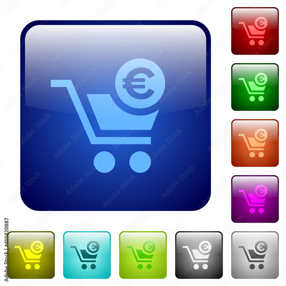 Poster checkout with euro cart color square buttons