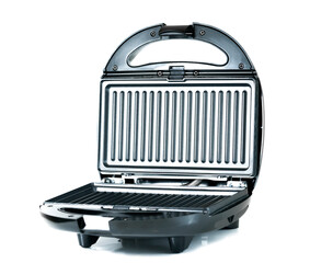 Electric grill for home use on a white background
