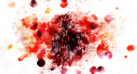 Modern art. Colorful contemporary artwork. Color strokes of paint. Brushstrokes on abstract background. Brush painting.