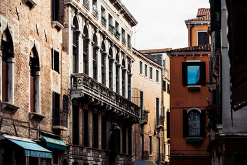 Fototapeta na wymiar Antique building view in Venice, ITALY