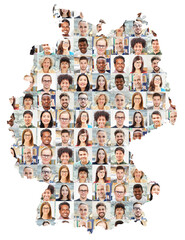 Deutschland Business Team Portrait Collage