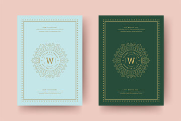 Wedding save the date invitation card vector illustration