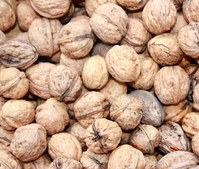 background of walnuts