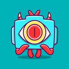 cute doodle monster designs  for coloring, backgrounds, stickers, logos, symbol, icons and more