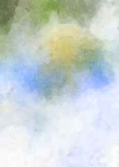 Watercolor painted background. Abstract Illustration wallpaper. Brush stroked painting. 2D Illustration.
