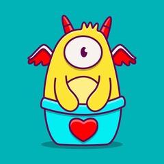cute doodle monster designs  for coloring, backgrounds, stickers, logos, symbol, icons and more