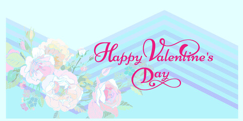 Happy Valentine's Day elegant poster design