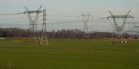 High voltage lines