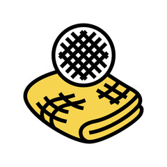 linen fabric color icon vector. linen fabric sign. isolated symbol illustration