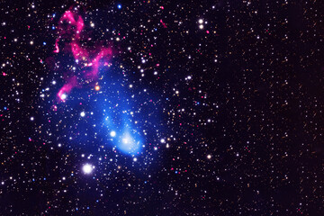 Colored space. Elements of this image were furnished by NASA.