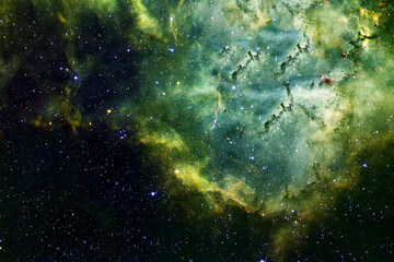 Green space on a dark background. Elements of this image were furnished by NASA.