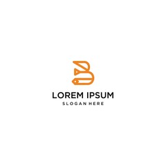 initial letter b monogram vector logo.line minimalist