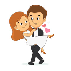 Lovers run on clouds , Happy valentines day