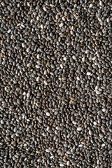 Close-up of chia seeds, full frame, macrophotography