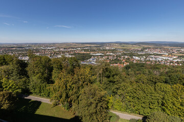 Scenic view on the city of Coburg from Veste Coburg