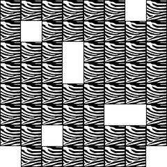 Design with Zebra stripes. Black and white color. Ethnic boho ornament. Seamless background. Tribal motif. Vector illustration for web design or print.