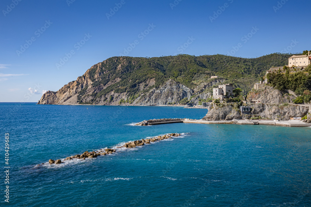 Wall mural beautiful seascape . view of seascape in monterosso al mare village in cinque terre on the italian r