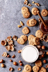Obraz na płótnie Canvas Homemade cookies with hazelnuts