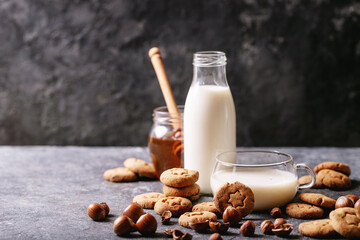 Homemade cookies with hazelnuts