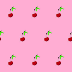 seamless pattern with cherries