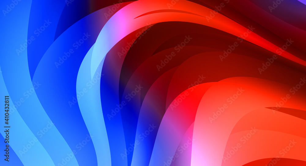 Wall mural abstract background with colorful gradient. vibrant graphic wallpaper with stripes design. fluid 2d 