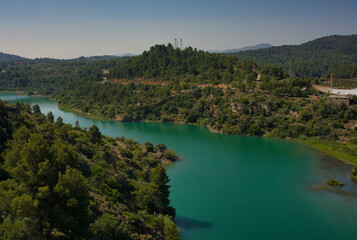 Fototapeta na wymiar The Sichar reservoir in Ribesalbes, Castellon