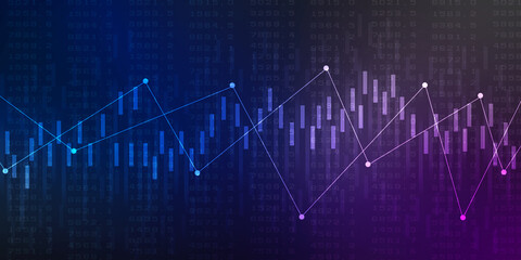 2d rendering Stock market online business concept. business Graph 