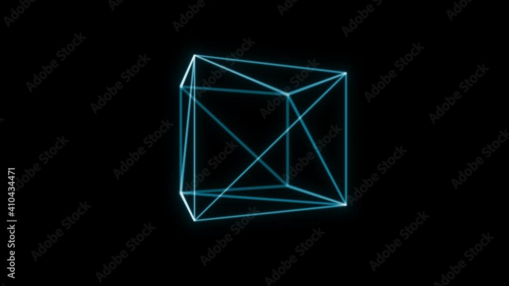 Poster 3d cube particles intro for corporate business logo/ 4k animation of an abstract corporate business 