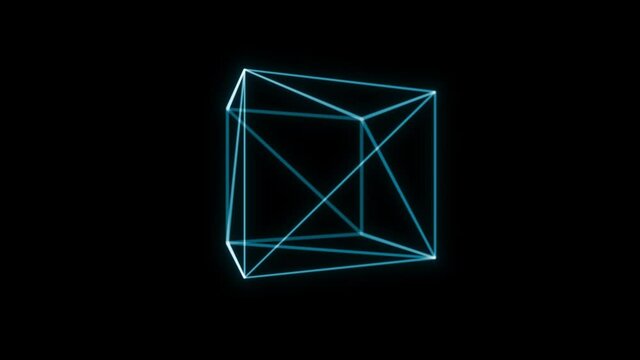 3d Cube Particles Intro For Corporate Business Logo/ 4k animation of an abstract corporate business logo intro background with fractal particles shifting to 3d cube shape