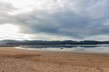 landscape in the beach of laredo in spain