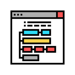 program hierarchy color icon vector. program hierarchy sign. isolated symbol illustration