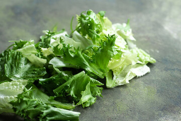 Mix of salads on a white background

