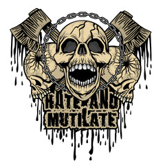 Gothic sign with skull, grunge vintage design t shirts