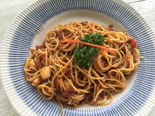 spaghetti with sauce