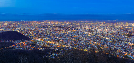 札幌　夜景　全景