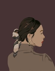 girl with headphones