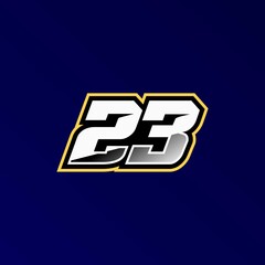 Design number 23 racing logo vector
